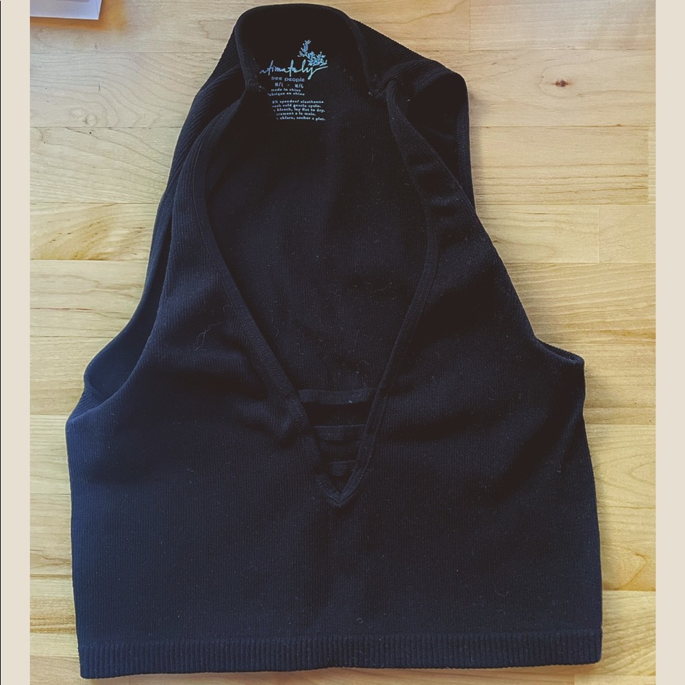 Free People Black Racerback Brami M/L.